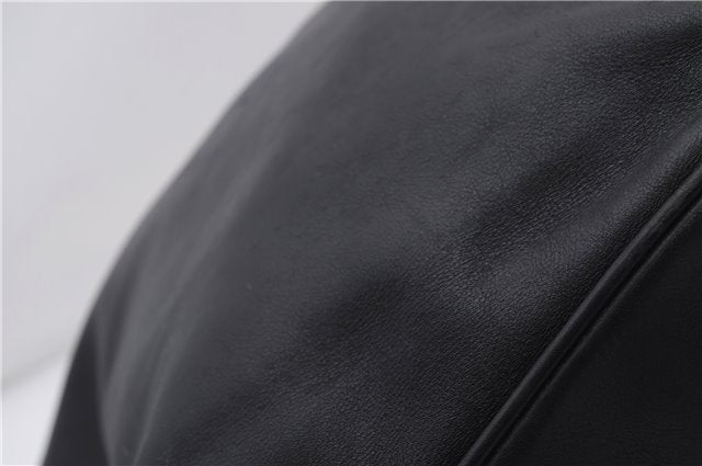 Authentic GUCCI Bamboo 2Way Shoulder Hand Bag Purse Leather Black Junk 2931E