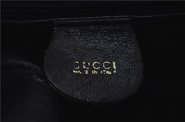 Authentic GUCCI Bamboo 2Way Shoulder Hand Bag Purse Leather Black Junk 2931E