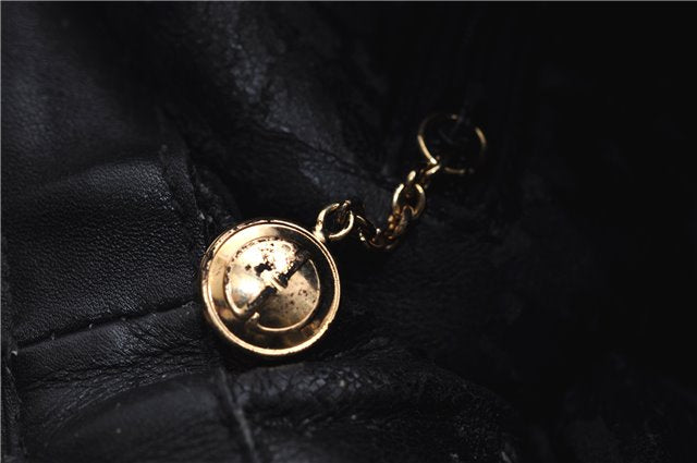 Authentic GUCCI Bamboo 2Way Shoulder Hand Bag Purse Leather Black Junk 2931E