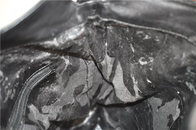 Authentic GUCCI Bamboo 2Way Shoulder Hand Bag Purse Leather Black Junk 2931E