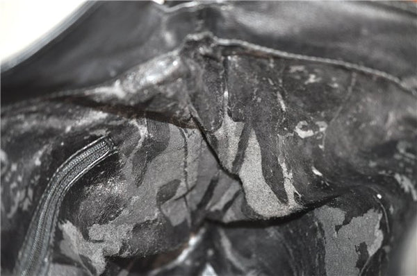 Authentic GUCCI Bamboo 2Way Shoulder Hand Bag Purse Leather Black Junk 2931E