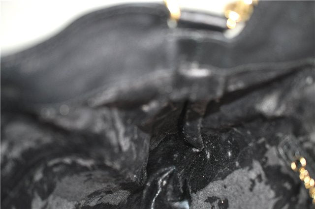 Authentic GUCCI Bamboo 2Way Shoulder Hand Bag Purse Leather Black Junk 2931E