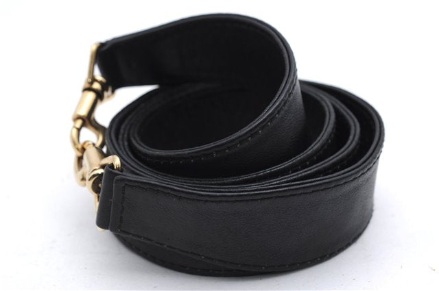 Authentic GUCCI Bamboo 2Way Shoulder Hand Bag Purse Leather Black Junk 2931E