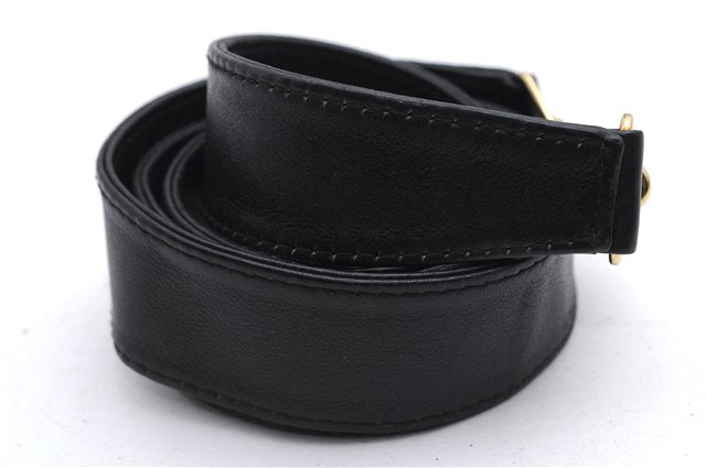 Authentic GUCCI Bamboo 2Way Shoulder Hand Bag Purse Leather Black Junk 2931E