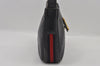 Authentic GUCCI Sherry Line Vintage Shoulder Bag Purse Leather Navy Blue 2932I