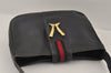 Authentic GUCCI Sherry Line Vintage Shoulder Bag Purse Leather Navy Blue 2932I