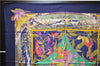 Authentic HERMES Carre 90 Scarf "TROPIQUES" Silk Navy Blue 2933D