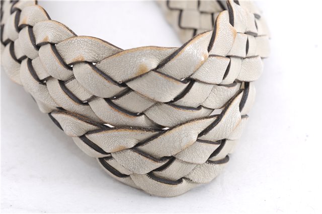 Authentic GUCCI Shoulder Tote Bag GG Canvas Leather 162900 Brown White 2933E