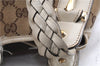Authentic GUCCI Shoulder Tote Bag GG Canvas Leather 162900 Brown White 2933E