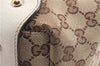 Authentic GUCCI Shoulder Tote Bag GG Canvas Leather 162900 Brown White 2933E