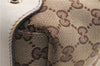 Authentic GUCCI Shoulder Tote Bag GG Canvas Leather 162900 Brown White 2933E