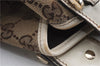 Authentic GUCCI Shoulder Tote Bag GG Canvas Leather 162900 Brown White 2933E