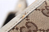 Authentic GUCCI Shoulder Tote Bag GG Canvas Leather 162900 Brown White 2933E