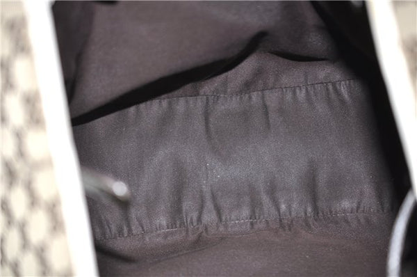 Authentic GUCCI Shoulder Tote Bag GG Canvas Leather 162900 Brown White 2933E