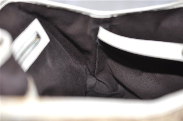 Authentic GUCCI Shoulder Tote Bag GG Canvas Leather 162900 Brown White 2933E