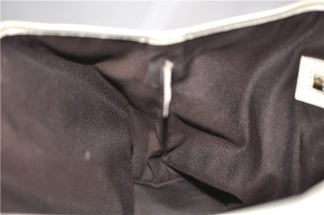 Authentic GUCCI Shoulder Tote Bag GG Canvas Leather 162900 Brown White 2933E