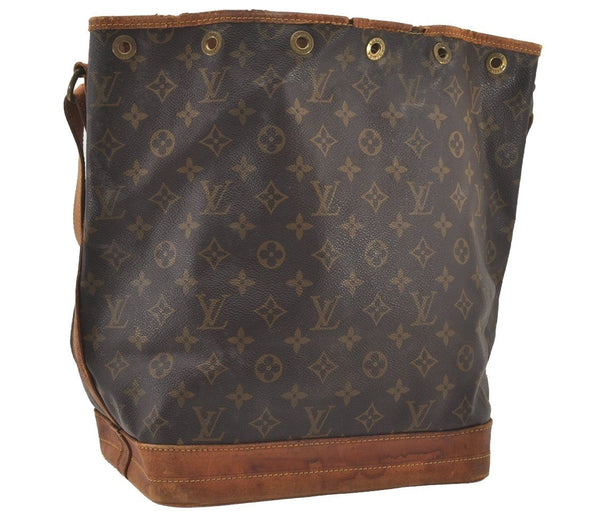 Authentic Louis Vuitton Monogram Noe Shoulder Drawstring Bag M42224 LV 2933I
