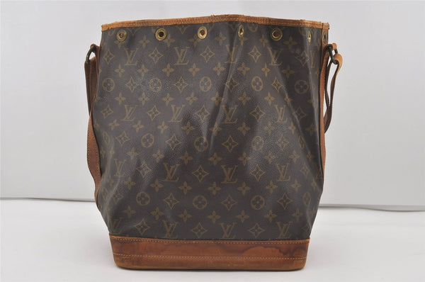 Authentic Louis Vuitton Monogram Noe Shoulder Drawstring Bag M42224 LV 2933I