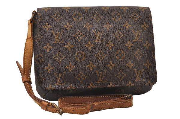 Authentic Louis Vuitton Monogram Musette Tango Shoulder Bag M51257 LV Junk 2936I