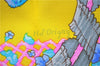 Authentic HERMES Carre 90 Scarf "LE SACRE du PRINTEMPS" Silk Yellow 2937D