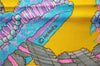 Authentic HERMES Carre 90 Scarf "LE SACRE du PRINTEMPS" Silk Yellow 2937D
