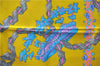 Authentic HERMES Carre 90 Scarf "LE SACRE du PRINTEMPS" Silk Yellow 2937D