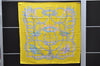 Authentic HERMES Carre 90 Scarf "LE SACRE du PRINTEMPS" Silk Yellow 2937D