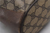 Authentic GUCCI Web Sherry Line Shoulder Cross Bag GG PVC Leather Brown 2937E