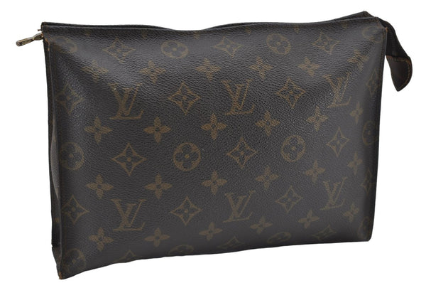 Auth Louis Vuitton Monogram Poche Toilette 26 Cosmetics Pouch M47542 LV 2938E