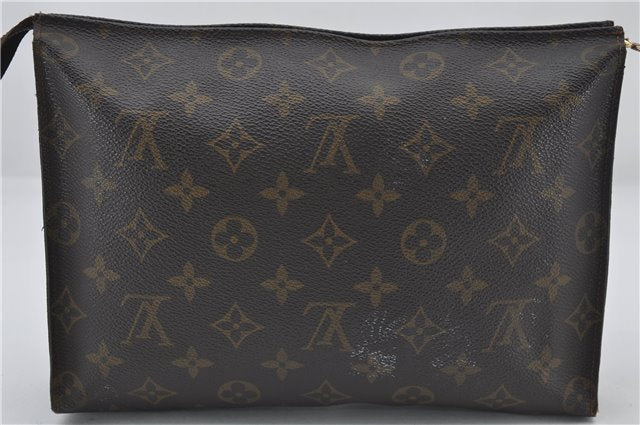 Auth Louis Vuitton Monogram Poche Toilette 26 Cosmetics Pouch M47542 LV 2938E