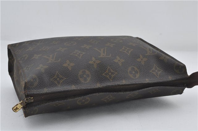 Auth Louis Vuitton Monogram Poche Toilette 26 Cosmetics Pouch M47542 LV 2938E