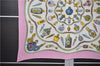 Authentic HERMES Pleats Scarf "Qu' importe le flacon" Silk Pink Box 2939D