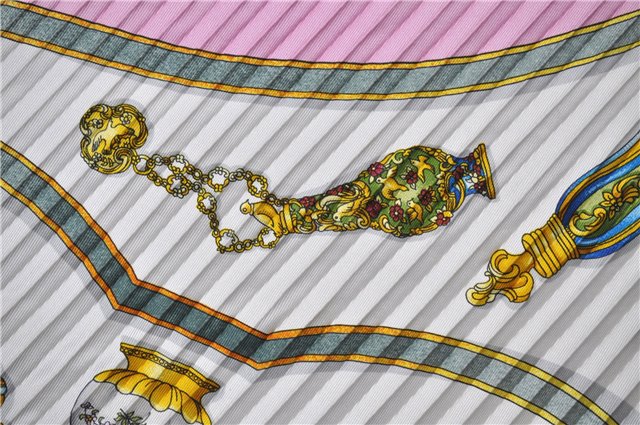 Authentic HERMES Pleats Scarf 