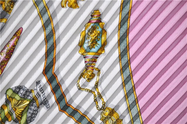 Authentic HERMES Pleats Scarf 