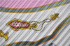 Authentic HERMES Pleats Scarf "Qu' importe le flacon" Silk Pink Box 2939D