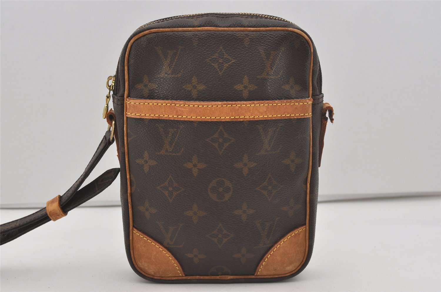 Authentic Louis Vuitton Monogram Danube Shoulder Crossbody Bag M45266 Junk 2939I
