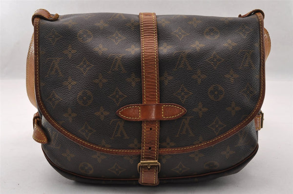 Authentic Louis Vuitton Monogram Saumur 30 Shoulder Cross Bag M42256 LV 2941I