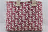 Authentic GUCCI Vintage Shoulder Tote Bag Canvas Leather Bordeaux Ivory 2942E
