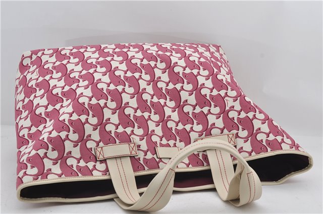 Authentic GUCCI Vintage Shoulder Tote Bag Canvas Leather Bordeaux Ivory 2942E