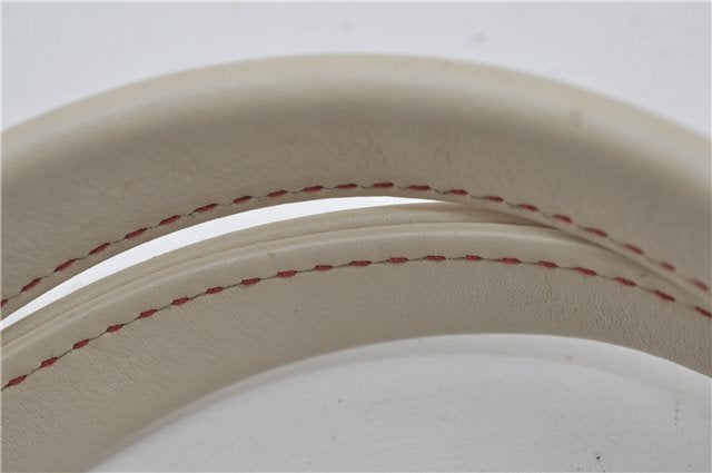 Authentic GUCCI Vintage Shoulder Tote Bag Canvas Leather Bordeaux Ivory 2942E