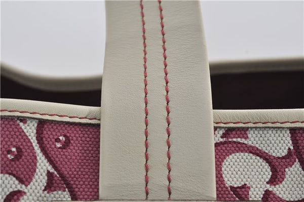 Authentic GUCCI Vintage Shoulder Tote Bag Canvas Leather Bordeaux Ivory 2942E