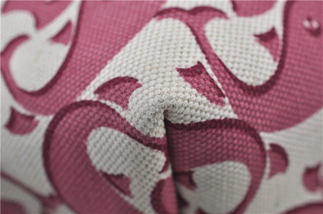 Authentic GUCCI Vintage Shoulder Tote Bag Canvas Leather Bordeaux Ivory 2942E