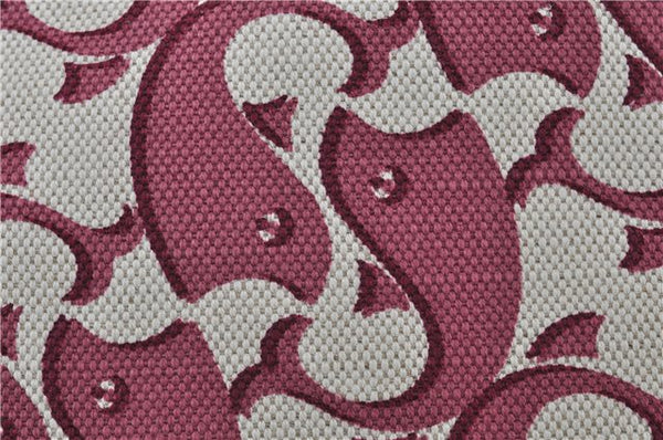 Authentic GUCCI Vintage Shoulder Tote Bag Canvas Leather Bordeaux Ivory 2942E