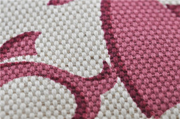 Authentic GUCCI Vintage Shoulder Tote Bag Canvas Leather Bordeaux Ivory 2942E