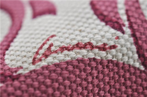 Authentic GUCCI Vintage Shoulder Tote Bag Canvas Leather Bordeaux Ivory 2942E