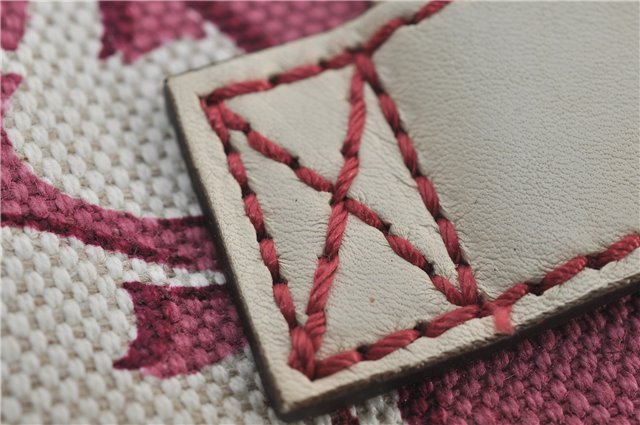 Authentic GUCCI Vintage Shoulder Tote Bag Canvas Leather Bordeaux Ivory 2942E