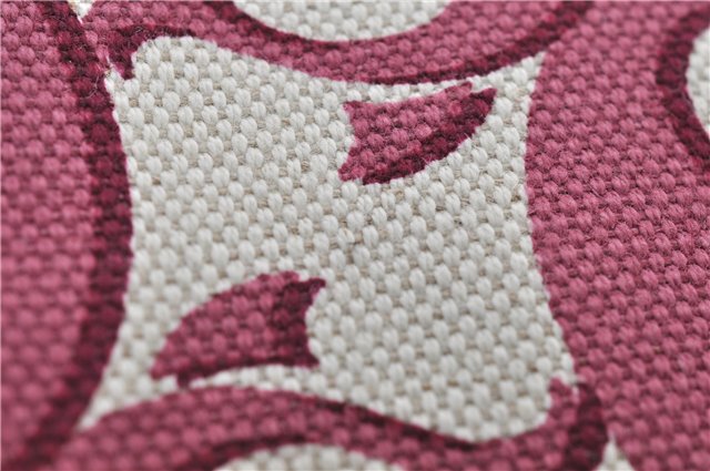 Authentic GUCCI Vintage Shoulder Tote Bag Canvas Leather Bordeaux Ivory 2942E