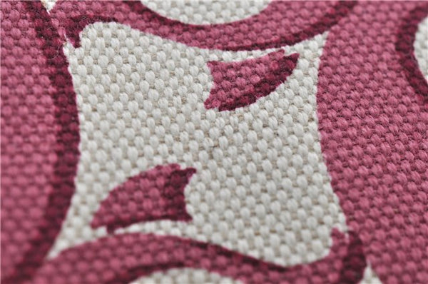 Authentic GUCCI Vintage Shoulder Tote Bag Canvas Leather Bordeaux Ivory 2942E