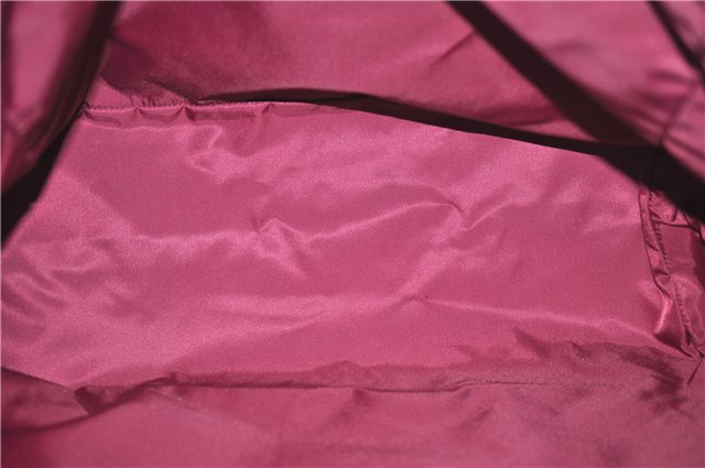 Authentic GUCCI Vintage Shoulder Tote Bag Canvas Leather Bordeaux Ivory 2942E