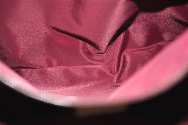 Authentic GUCCI Vintage Shoulder Tote Bag Canvas Leather Bordeaux Ivory 2942E